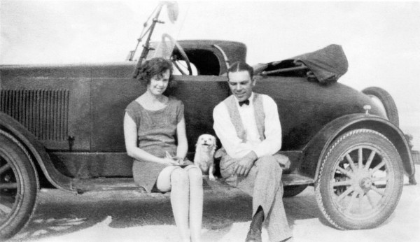 Olive, dog and Harry